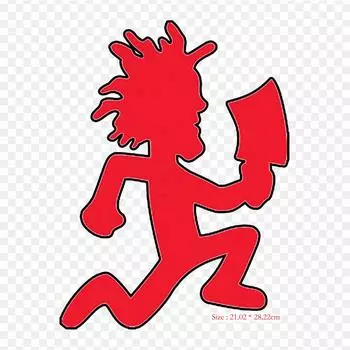 Hatchet Man Icp Insane Clown Posse Juggalo Утюг на теплопередаче Печать Виниловые нашивки Наклейка для одежды DIY Аппликации Моющиеся нашивки