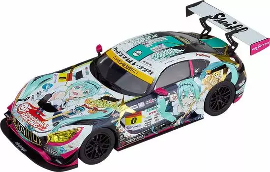 Hatsune Miku GT Project Good Smile Hatsune Miku AMG 2018 Opening Round scale ABS painted ready toy mini car 1/32 ver.. 1/32