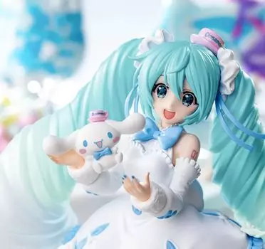 Hatsune Miku Series Luminasta Hatsune Miku x Cinnamoroll White Dress Figure 1 Type Official Figure Ver.