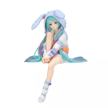 Hatsune Miku Series Noodle Stopper Figure Bunny Ear Pajamas Blue Ver.