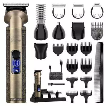 Hatteker Мужская ретро-многофункциональная машинка для стрижки волос и триммер для носа