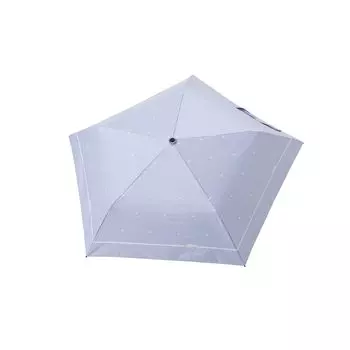 HAU Sun and Rain Parasol PU Coating 50cm Dot Pattern Lightweight 5 Ribs Folding Umbrella 10002946 Light Blue светло-синий
