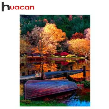 HAUCAN 5D DIY алмазная живопись живописные листья Алмазная вышивка 3D вышивка крестиком рукоделие Алмазная мозаика домашний декор Full Round 20*30 cm