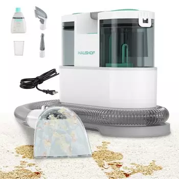 HAUSHOF Новая машина для чистки ковров с ополаскивателем и стиральной машиной 400 Вт Машина для чистки ковров Супермощное всасывающее устройство для чистки тканей Машина для чистки тканей Паровая машина