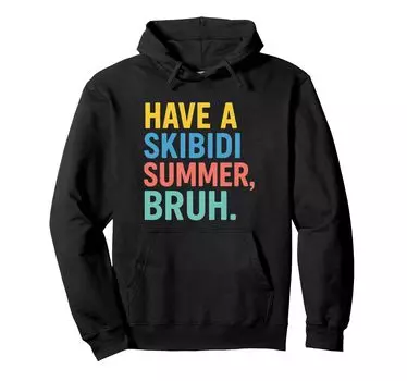Have a Skibiddy Summer Brush Teacher School Funny Hoodie чёрный
