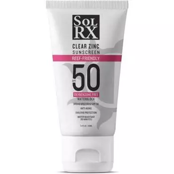Солнцезащитный крем Hawaii Tropic с защитой от ультрафиолета SolRX MINERAL+ SPF 50 - блокатор оксида цинка, водостойкий, безопасный для листьев, широкий спектр действия для лица и тела