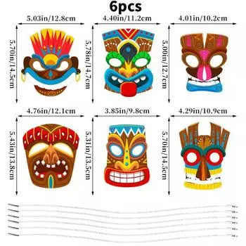Hawaiian Mask Theme For Halloween Party Decorations Role Play Performance Stage Set A