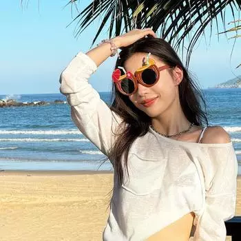 Hawaiian Party Glasses Funny Sunglasses Hawaiian Party Photo Props Summer Beach Pool Birthday Party Decorations