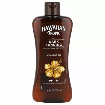 Hawaiian Tropic, Кокосовое масло для темного загара, 8 жидких унций (236 мл)