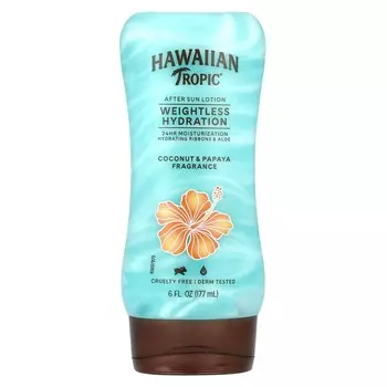 Hawaiian Tropic, Лосьон после загара, невесомое увлажнение, кокос и папайя, 6 жидких унций (177 мл)