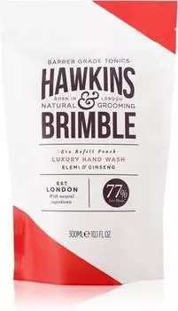 Hawkins & Brimble Роскошная эко-сумка для мытья рук, сменный блок жидкого мыла для рук TU прозрачный