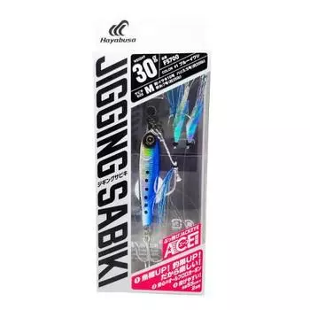 Hayabusa Embankment Jigging Sabiki EX Ace Equiped Set of 2 Hooks 30g #1 Blue Sardine