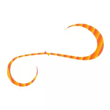 Hayabusa Free Slide Custom Tie Bulky Curly Double Triple Orange Zebra SE188 #8