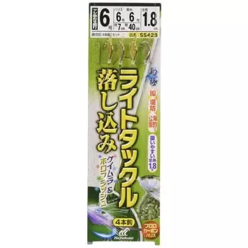 Hayabusa Funagoku Kamiase Sabiki Light Tackle Drop Keimura и Holoflash 4 шт. SS428 6-6-6