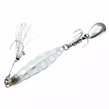 Hayabusa Metal Jig FS417 Jackeye Makimaki 30 г Серебристо-голубая светящаяся зебра FS417 9 Серебристо-голубая светящаяся зебра #9