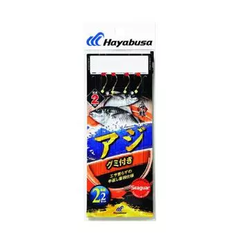 Hayabusa Naval Horse Mackerel with Gummy Seaguar 2 Hooks 2 Set SE337 11-3-3