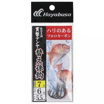 Hayabusa SE110 Musou Red Sea Bream Penetrating Tenya Сменный крючок Grand Hook Fluoro Spec No. 7