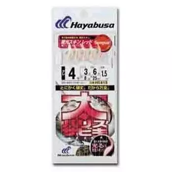 Hayabusa Thick Harris Sabiki Luminous Skin Красный 4-3 HS415-4-3