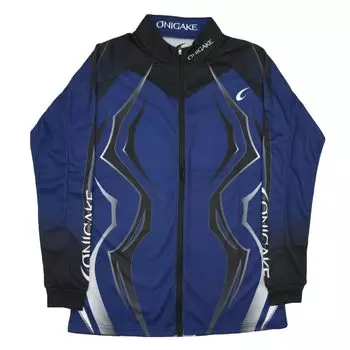 Hayabusa YT413G Onikake Cool Full Zip Up Shirt 70 Blue XXL