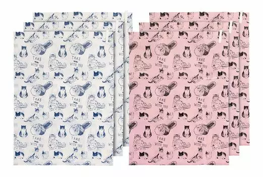 Hayakawa Kogyo Travel Clothing Compression Bag Cat M 32 x 42cm 132689 6 pieces