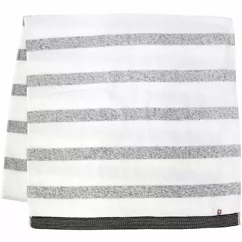 Hayashi Bath 60 x 120 Made in Imabari Famille BI207030 Towel, Approx. cm, Japan, Towel, Border, Black,