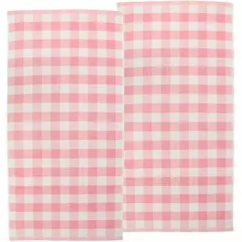 Hayashi Bath Set of 60 x Aegean Bay Towels, 2, Approx. 120cm, Cotton, Check, Pink, BI7003-2P02 розовый