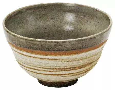 Hayashi Kinnosuke Shoten Mino Ware Matcha Bowl Bowl Shape Tea Bowl Brush Grain Brown Made in Japan 135911