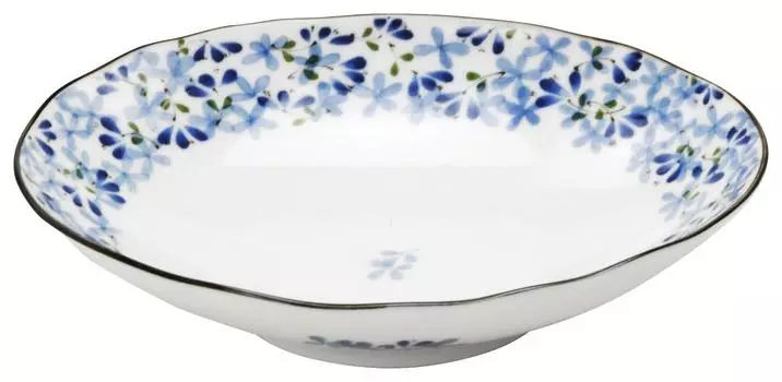 Hayashi Kinnosuke Shoten Mino ware oval 5.0 deep plate sprout 130879