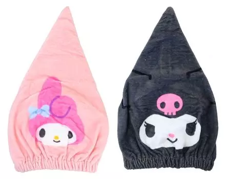 Hayashi My Melody Kuromi Towel Cap 2 Pattern Set Melody Pink Up (Любовь Черный)