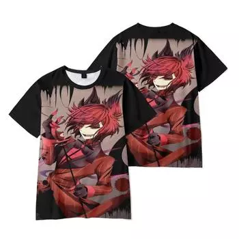 Hazbin Hotel Аниме женские и мужские футболки с графическим рисунком 3D-принтом с круглым вырезом большого размера с короткими рукавами модная мужская одежда уличная одежда XS