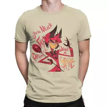 Hazbins Hotels Alastor Футболки Мужские Футболки Для Отдыха Из Чистого Хлопка Футболки С Круглым Вырезом Футболки С Коротким Рукавом Одежда Идеи Для Подарков Футболки S чёрный