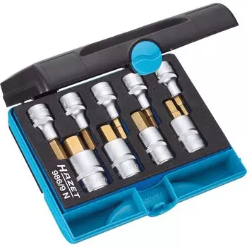 HAZET Hexagonal screwdriver socket set 9 pieces 986/9N