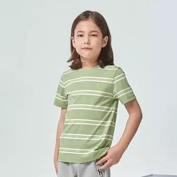 Hazzys Kids Daily STripe T shirT hTm71Tr01g Gn Green/145