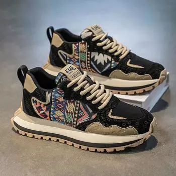 HB05 spring men s shoes new teen shoes men s trend versatile platform sports shoes casual running dad shoes 39