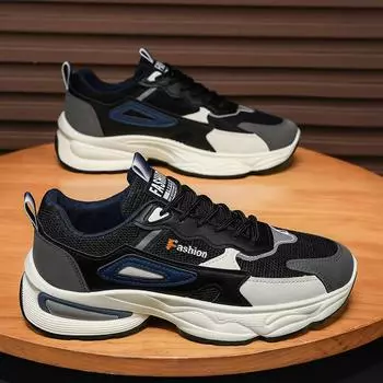 HB117 dad shoes men s spring and autumn new breathable mesh non-slip student sports and leisure thickened running Forrest Gump men 39