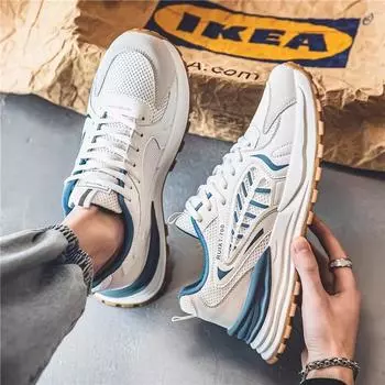 HB166 men s shoes are breathable and versatile in summer, casual students run sports, thick soles increase height, Forrest Gump dad trendy shoes 39