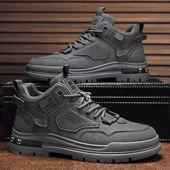 HB181 мужские ботинки Martin осенне-зимние высокие мужские ботинки в британском стиле с толстой подошвой в стиле ретро для активного отдыха на открытом воздухе водонепроницаемые ботинки для альпинизма 39