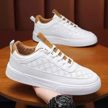 HB69 new breathable thin little white shoes male student Korean version trendy versatile leather sports shoes casual board shoes 39