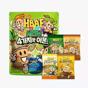 HBAF BAF Mini Разные виды миндаля 15/20 упаковок по 20 г (5 вариантов) 3 Type (20g x 15ea)