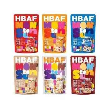 HBAF Mun2Sun Daily Nuts 200 г, 6 видов, на выбор 1, корейские закуски 200g of daily nut red