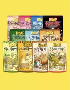 HBAF приправленный миндаль и кешью 170 г/190 г (35 Ароматизаторов) #Cookie & Cream Almond