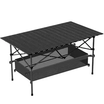HBEISE Кемпинговый стол Улучшенная версия Легкая сборка стола Прямая поставка с завода Складной уличный стол Грузоподъемность 150 кг Складной стол с рулонной крышкой