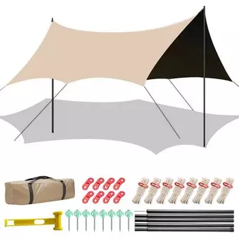 HBEISE Octa Tarp резина напрямую от водонепроницаемой можно комбинировать с водой отличный солнце УФ 5000мм водяное давление 210D высокой плотности 8 8 палатка