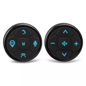 ХБКС XJ - 3 2шт?Универсальный?Контроллеры рулевого колеса автомобиля, 10-клавишное управление, синяя подсветка для DVD-плеера чёрный