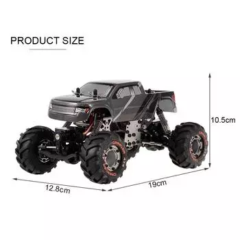 HBX 2098B 1/24, 2,4 ГГц, 4WD, 4WS, Devastator Rock Crawler RTR с двойным сервоприводом, внедорожный радиоуправляемый автомобиль USB серый
