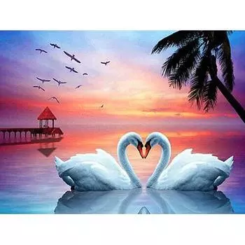 HC 5D полная квадратная дрель 5D diy Алмазная вышивка лебедя полная алмазная живопись вышивка крестом 20*30 cm