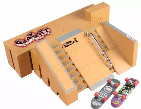 HC fan Finger Skate Park Kit 5 Parts C Red Makeup Section Arrangement Rail Bank Ramp Stair Curve Rampage Fingerboard [Cool Free]