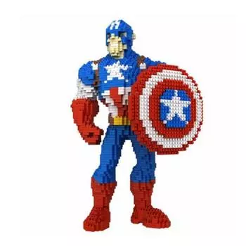 HC Nanoblock Miniblock Hero Series, 02. Очень большой капитанский щит, популярные корейские игрушки.
