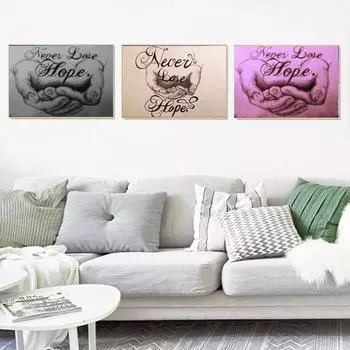 HC Полные круглые дрели 5D DIY алмазная живопись Любовь в руке DIY стразы вышивка крестиком домашний декор 40*30 cm