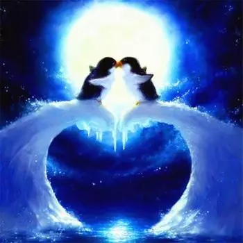 HC Вышивка крестом 5D DIY Полный дрель Алмазная картина Пингвин Животное Вышивка 30*30 cm